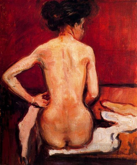 Nude Edvard Munch Painting In Oil For Sale