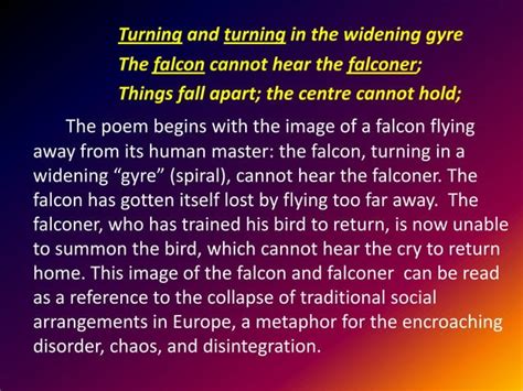 W B Yeats The Second Coming Ppt