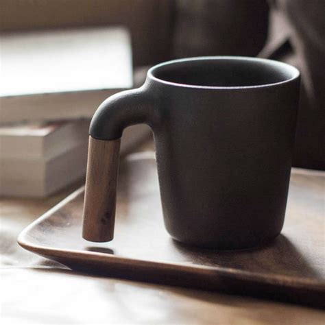 Ceramic And Wood Coffee Cup IPPINKA
