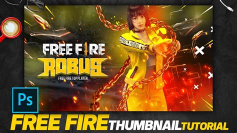 Free Fire Thumbnail Tutorial Design In Photoshop Youtube
