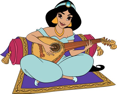 Download Princess Jasmine Playing Guitar Clipart - Full Size ...