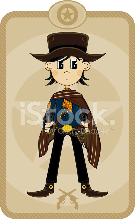Wild West Cartoon Cowboy Stock Photo Royalty Free Freeimages
