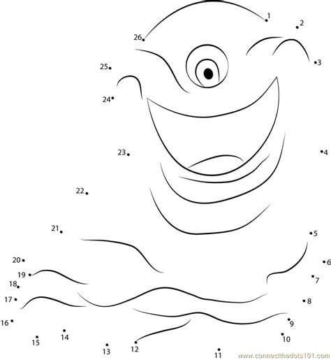Alien Smiling Dot To Dot Printable Worksheet Connect The Dots
