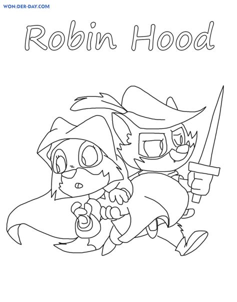 Desenhos De Robin Hood Para Colorir Wonder