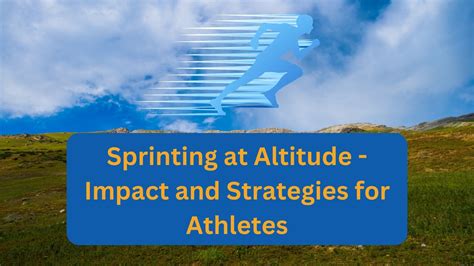 Sprinting At Different Altitudes Azide Performance