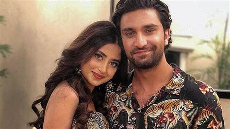 Ahad Raza Mir Wished Her Better Half Sajal Aly On Their First Marriage
