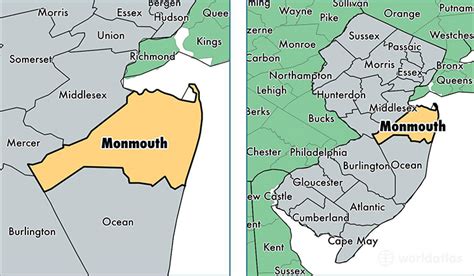 Monmouth County New Jersey Map Of Monmouth County Nj Where Is