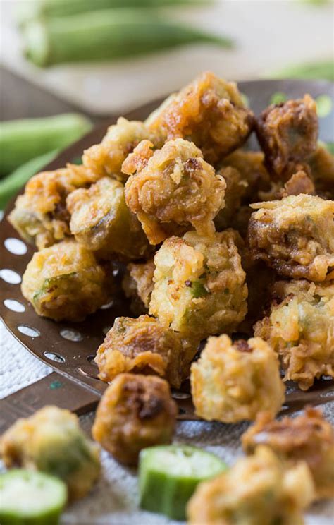 These tasty recipes are bursting with spice and flavor. Flavorful Southern Fried Okra | FaveSouthernRecipes.com