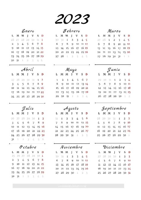Calendario Para Imprimir De 2023 Calendarios Para Imprimir