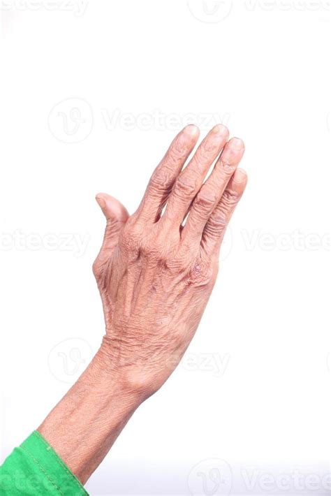 Elderly Womans Hand On White Background 2070530 Stock Photo At Vecteezy