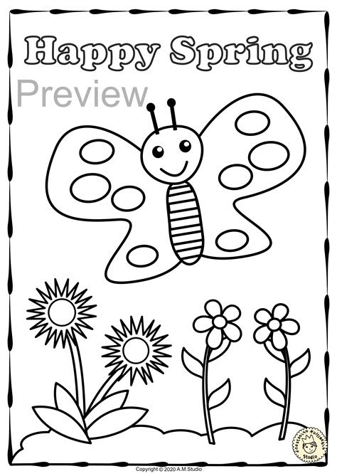 Happy Spring Coloring Pages - Freeda Qualls' Coloring Pages
