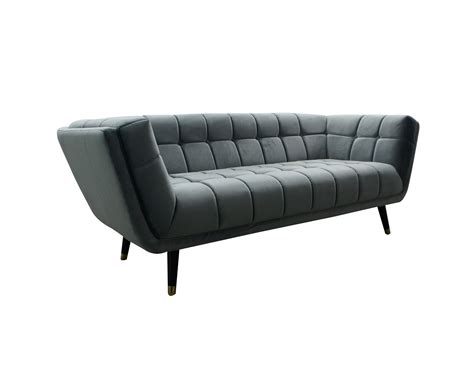 Erling petersen.dreisitziges sofa mit fünf runden teakholzbeinen, rückseiten und lockeren kissen aus wolle. LC Home 3er Sofa Dreisitzer Couch Italy modern gesteppt ...