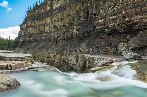 Bighorn Canyon With Crescent Falls Alberta Canada Stock Image Image