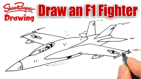Found 13 free airplanes drawing tutorials which can be drawn using pencil, market, photoshop, illustrator just follow step by step directions. How to draw an F-18 Fighter Plane - YouTube
