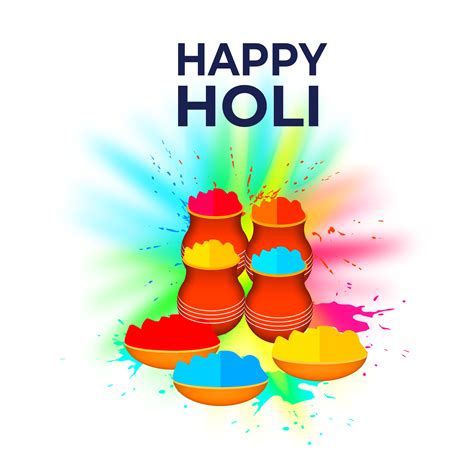 Happy Holi Festival Design With Splashing Color 20523338 Png