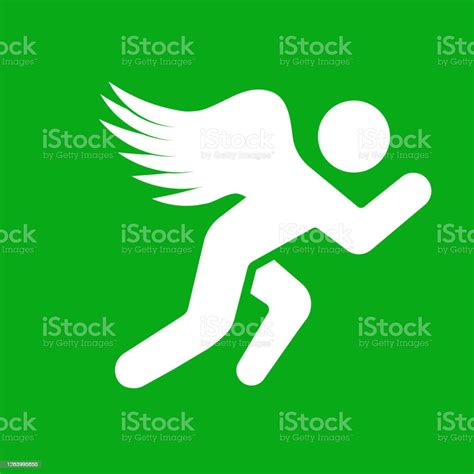 Flying Man Angel Icon Stock Vektor Art Und Mehr Bilder Von Bewegung