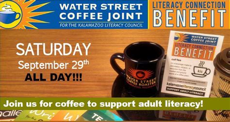Water Street Coffee Joint Literacy Connection Benefit Kalamazoo