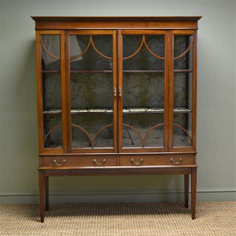 Spectacular Edwardian Inlaid Mahogany Antique Display Cabinet