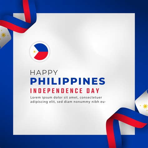 Happy Philippines Independence Day June Th Celebration Vector Design Illustration Template