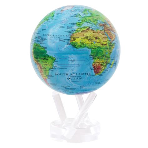 Buy Mova Self Rotating Globe Relief Map Blue At Mighty Ape Australia
