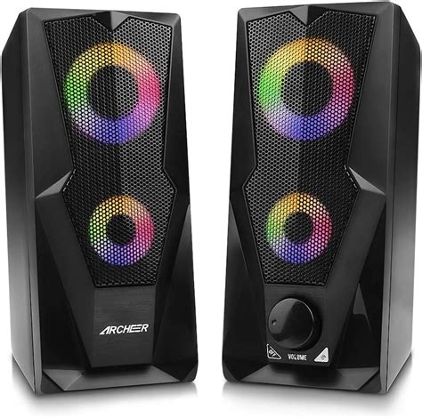 Computer Speakers Archeer 10w Rgb Gaming Computer Speaker With Enhanced