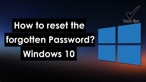 How To Reset The Forgotten Password Of Windows 10 Youtube
