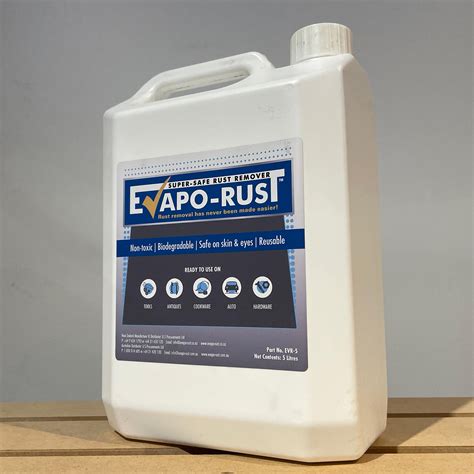 Evapo Rust Rust Remover Ready To Use 5 Litre Carbatec