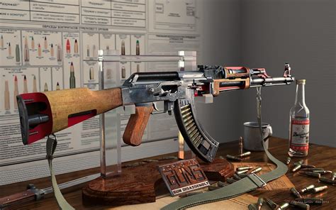 World Of Guns Ak 47 Gun Vodka Wallpapers Hd Desktop And Mobile