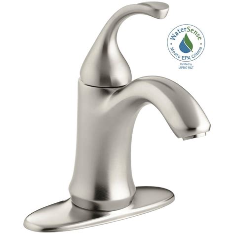 The smooth glide of the handle. KOHLER Forte Single Hole Single-Handle Low-Arc Water ...