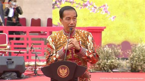 Hadiri Perayaan Imlek Nasional 2023 Presiden Jokowi Bersyukur PPKM