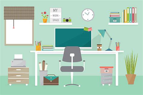 Home Office Illustrations Royalty Free Vector Graphics