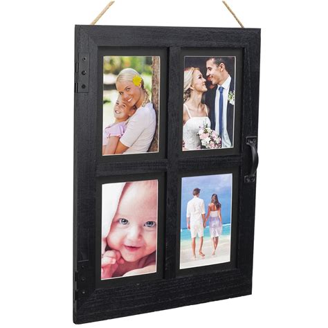 Excello Global Products Vintage Farmhouse Window Photo Frame Rustic