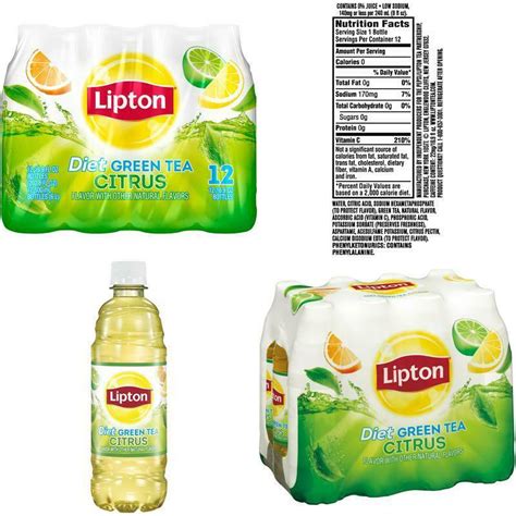Although lipton green tea does provide some health benefits from green tea and vitamin c it s high in sugar and high fructose corn syrup. Lipton Diet Green Tea Citrus Iced Tea, 16.9 Fl Oz (24 ...
