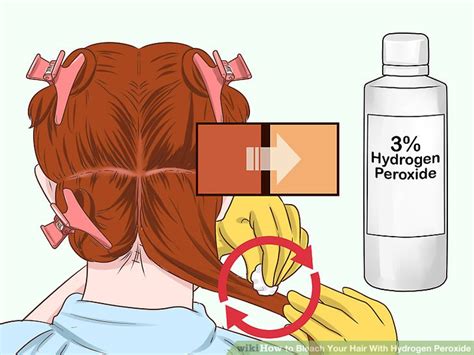 Then, scoop the vitamin c shampoo mixture onto your hair and use your gloved hands to massage it throughout your hair. How to Bleach Your Hair With Hydrogen Peroxide (with Pictures)