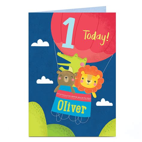 Buy Personalised Any Age Birthday Card Hot Air Balloon For Gbp 179