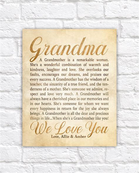 Well, stop wondering we are here to help you to make it easier to find that perfect birthday we've searched every unique gift ideas and put together this list of the best gifts ever for the best grandmothers. Gift Idea for Grandmother Poem for Grandmar Personalized
