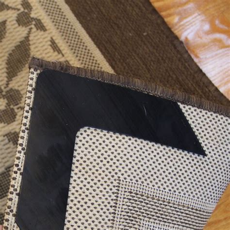 Approximate rug size (ft.) indoor/outdoor area rug. SlipToGrip Nevercurl Rug Corner Gripper - Instantly ...