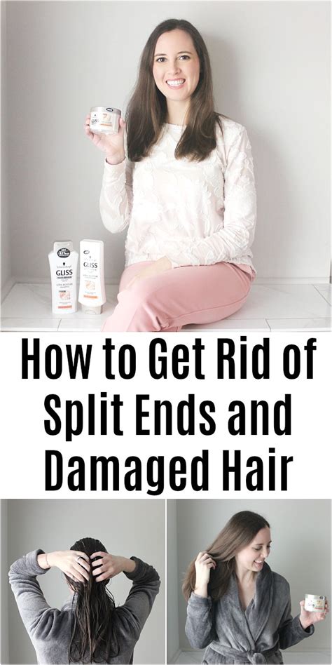 Soak your hair for as long as possible in the tub. How to Get Rid of Split Ends and Damaged Hair - Logan Can