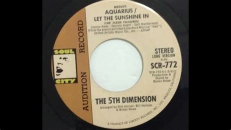 5th Dimension Age Of Aquariuslet The Sunshine In 1969 Youtube