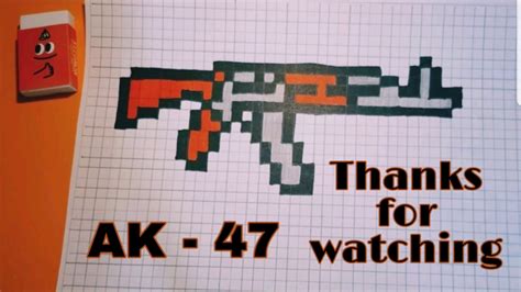 Ak 47 How To Draw Ak 47 Pixel Art Step By Step Pixelart