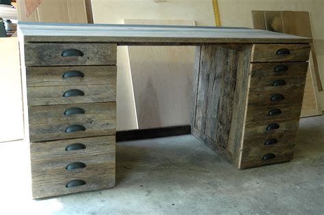Hand Made Reclaimed Oak Wood Desk By Wooden It Be Nice