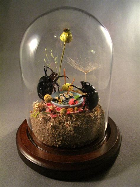 Beetles Eating Sushi Miniature Insect Diorama By Lisa Wood