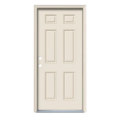 Matching your front door to the style and period detail of your ho. JELD-WEN 36 in. x 78 in. 6-Panel Primed Steel Prehung ...