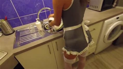 Sexy Maid Washing Dishes Youtube