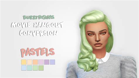 Sims Hairs The Plumbob Architect Movie Hangout Pastel Recolors 11160