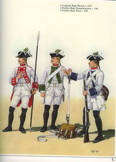 Austria Infantry Regts Of The Seven Years War Regt Harsch Corporal