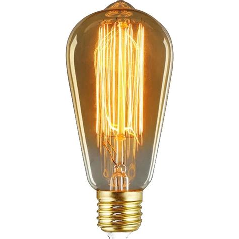 Features A Glass And Brass Bulb With Hand Woven Tungsten Filaments In A