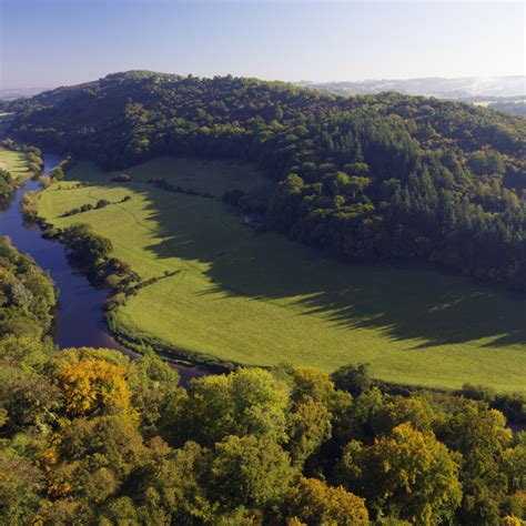 Autumn View North Over Wye Valley From Symonds Yat Rock Forest Of Dean
