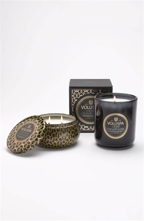 Voluspa Maison Noir Vervaine Olive Leaf Maison Metallo Two Wick Candle