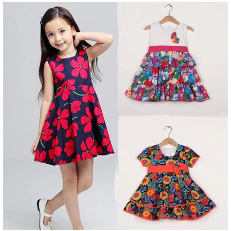 12m To 5t Baby And Kids Girls Summer Cotton Flower Print Princess Party